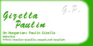 gizella paulin business card